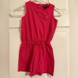 Limited Too Hot Pink Sleeveless Drawstring Romper